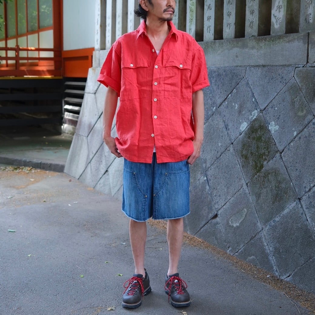 新作　KENNETH FIELD Forest Shorts Denim デニム KENNETH FIELD(ケネスフィールド) /FOREST SHORTS selvage DENIM -USED