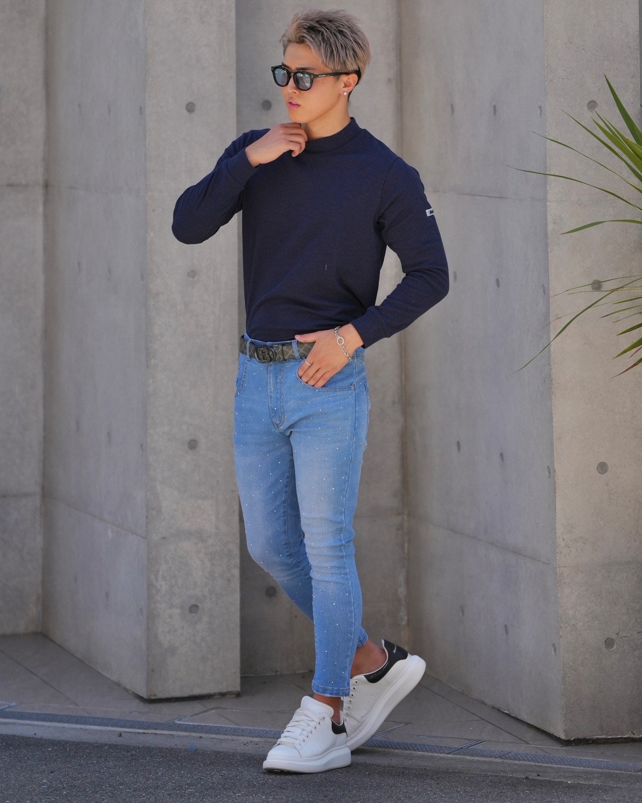 MOCK NECK PULL OVER【BEL-M-028】