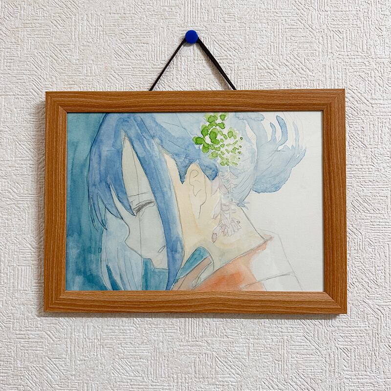 原画（水彩画）「花火は弾けて散った」[KK-012] | いんくるネット