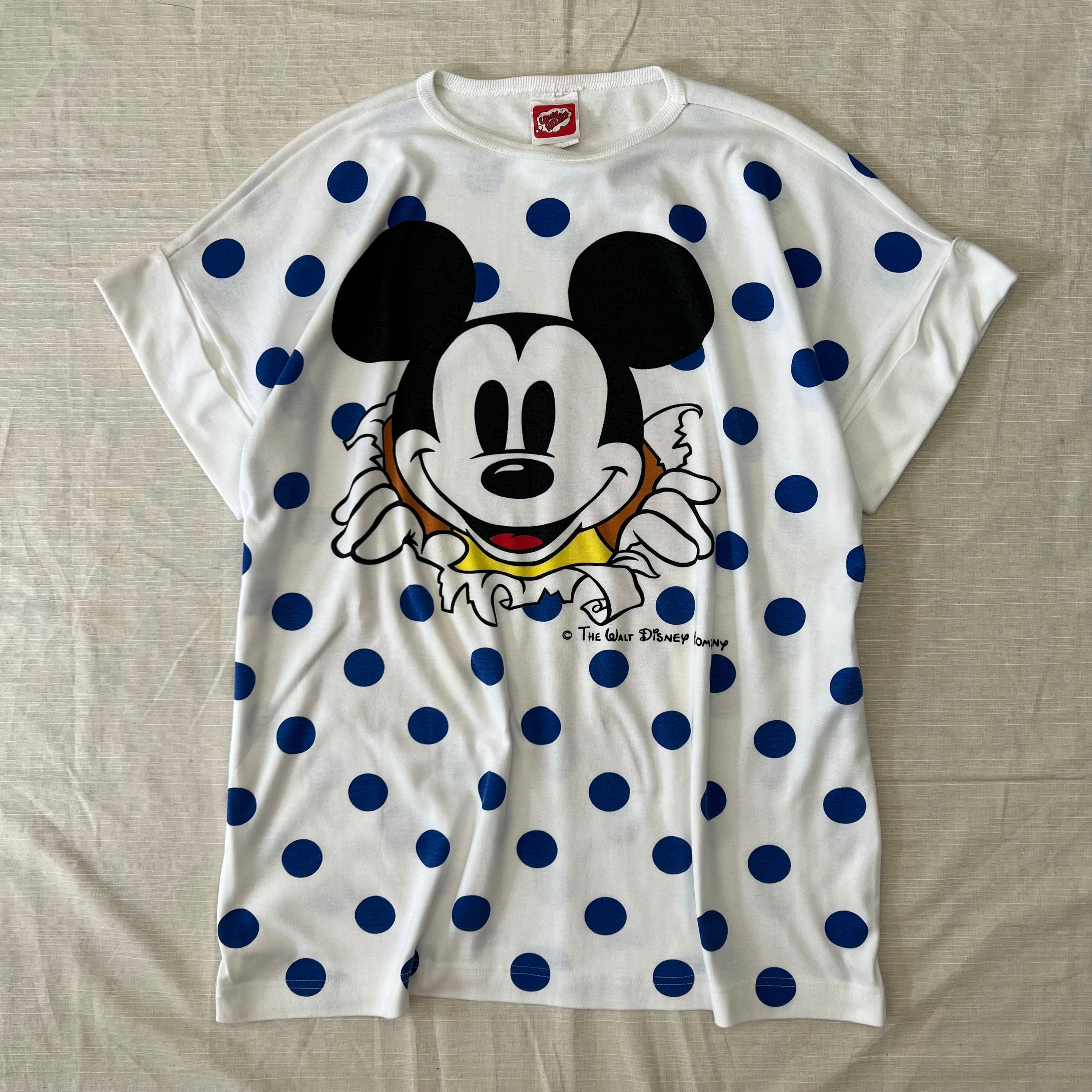 80's~90's USA製 Disney/ディズニー キャラクターTシャツ ミッキー