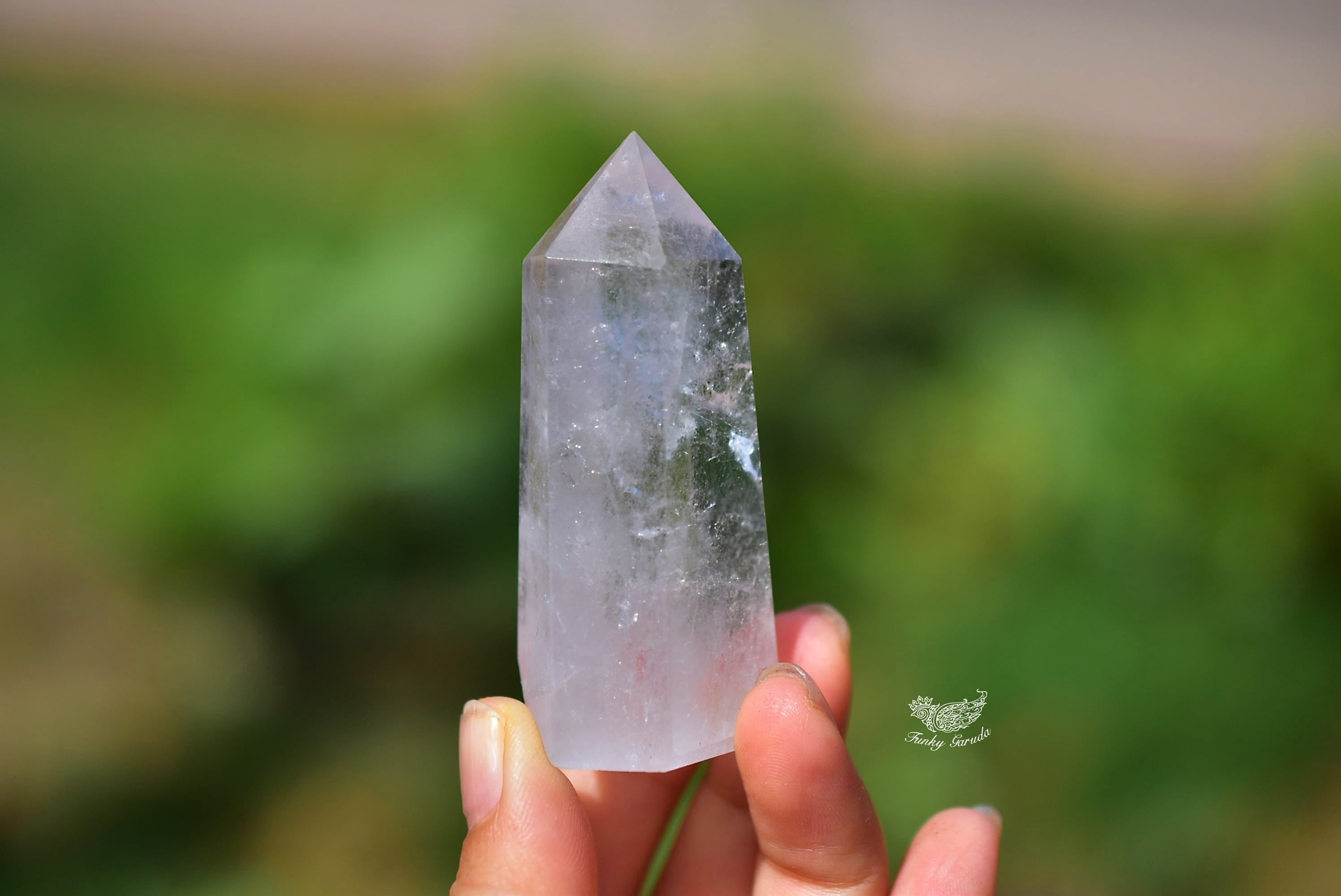 天使の梯子☆エンジェルラダーインクォーツポイント 原石s525 | Funky