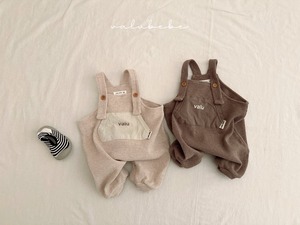 【valu bebe】ワッフルサロペット ココア 70〜80cm