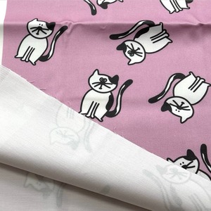 TB736◆1m◆M◆スーピマコットン生地◆マレファブ◆ネコ柄