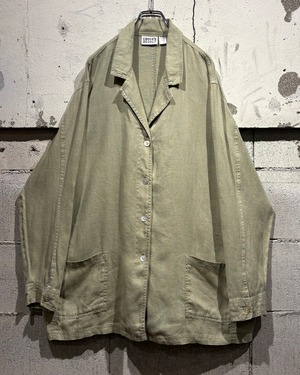 【Caka otto】“CHICO’S” Vintage Loose Linen Shirt Jacket