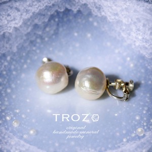 【029 Veiled Nereids Collection】 パール（バロックパール 真珠） 鉱物原石 イヤリング 天然石 アクセサリー (No.3722)