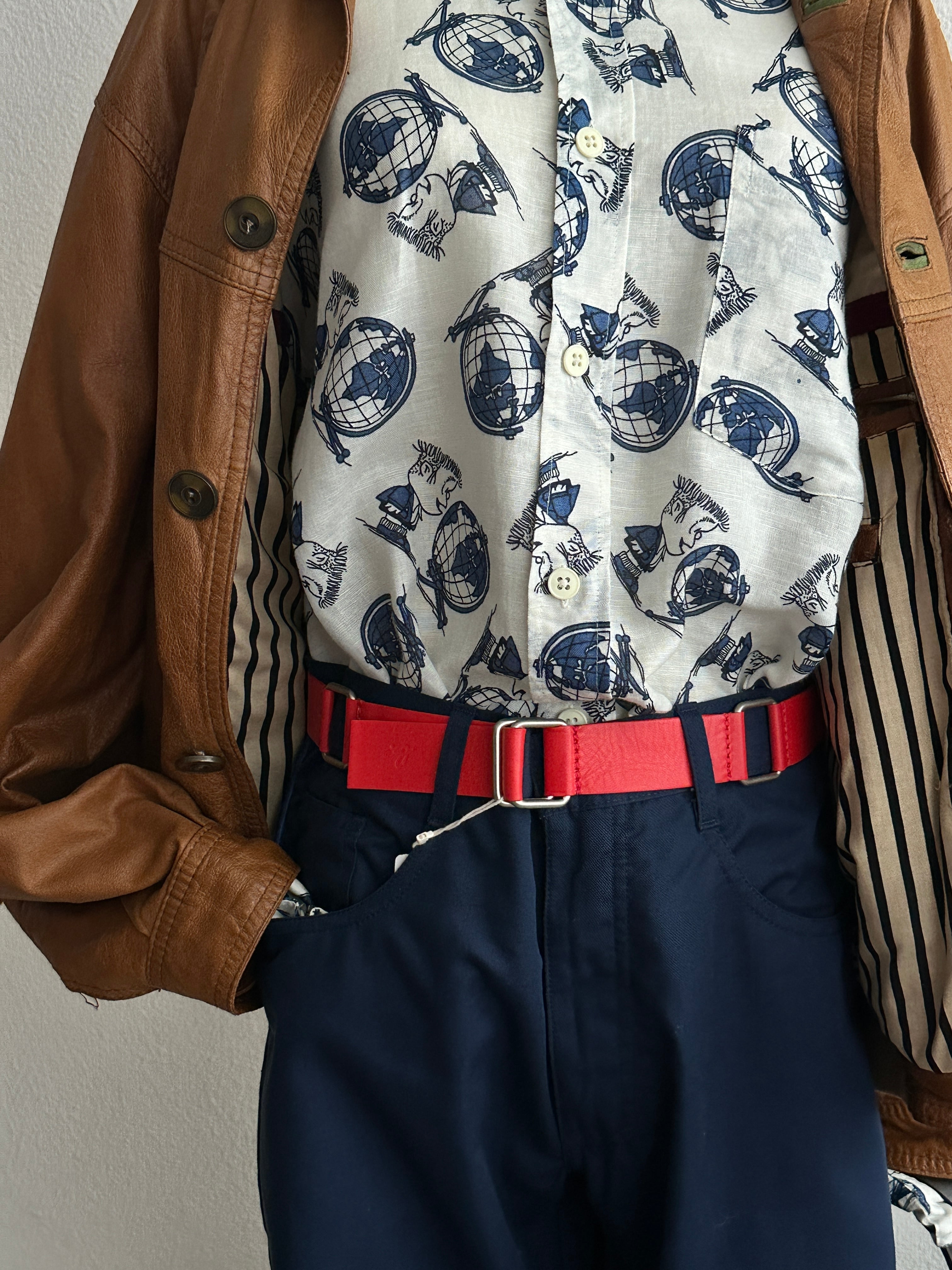 姉ちゃん　CASTELBAJAC e90's J.C.DE CASTELBAJAC Full Pattern Cotton×Linen Sheer SH | ETRAK