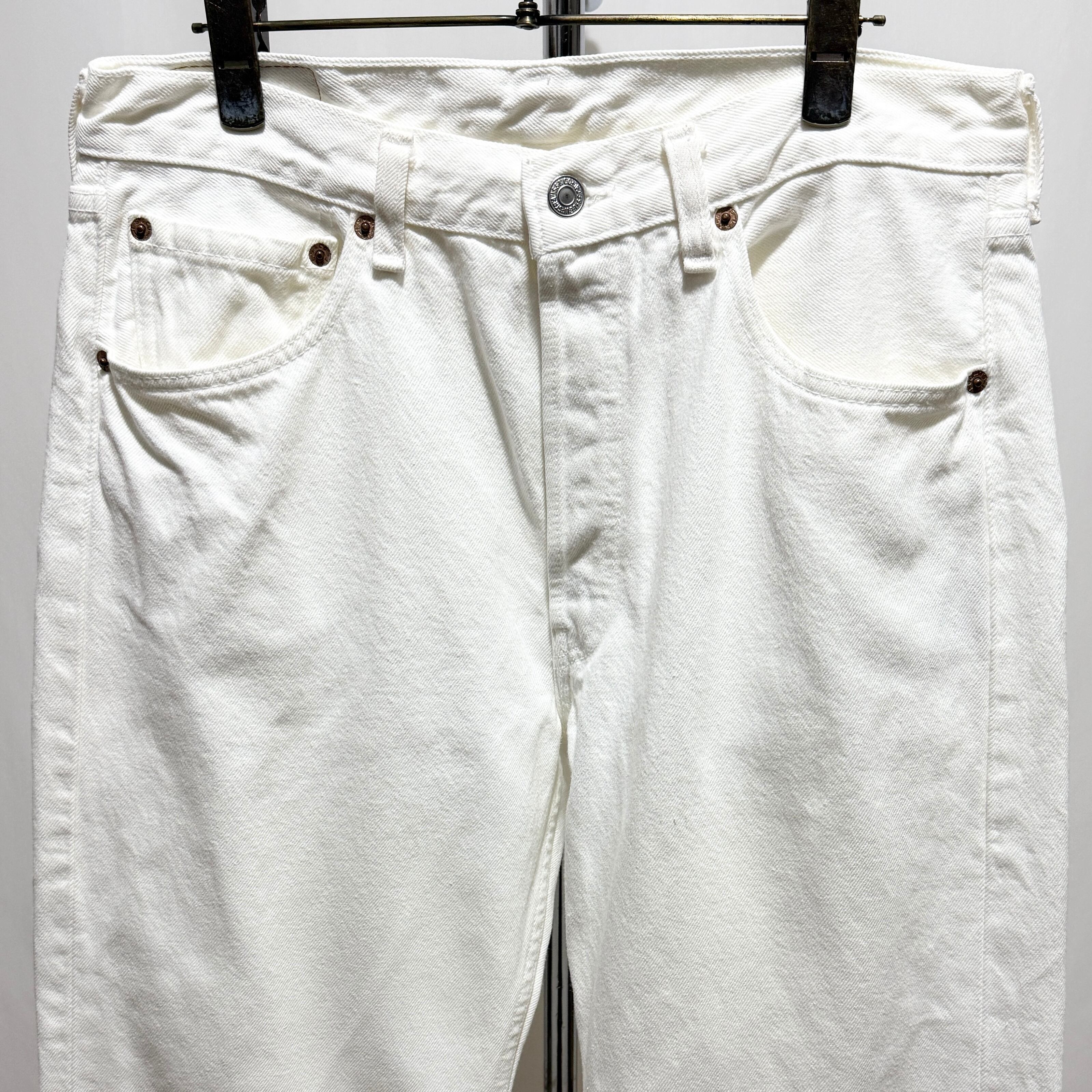 Levi's 501 White Denim Made in USA 98s W33 L30 | IDLS Online