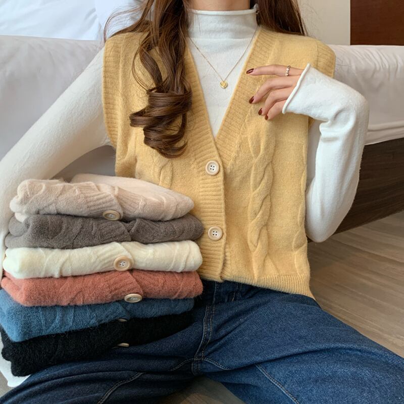 スプリングスタイルニットレディースセーター 春物 試着室10424118169