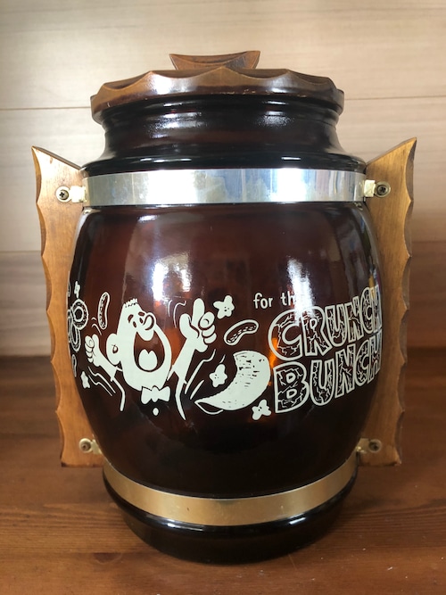 CRUNCH BUNCH SNACK JAR/ SIESTA WARE クッキージャー ガラス瓶 キャニスター 60s ビンテージ