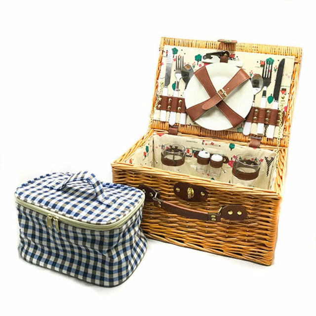 LoaMythos All in One Picnic Basket（ 保温・保冷 ミニクーラー バッグ 付） lm1003671 ピクニック バスケット