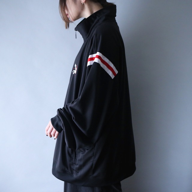 "刺繍" dunk-man logo super over silhouette track jacket