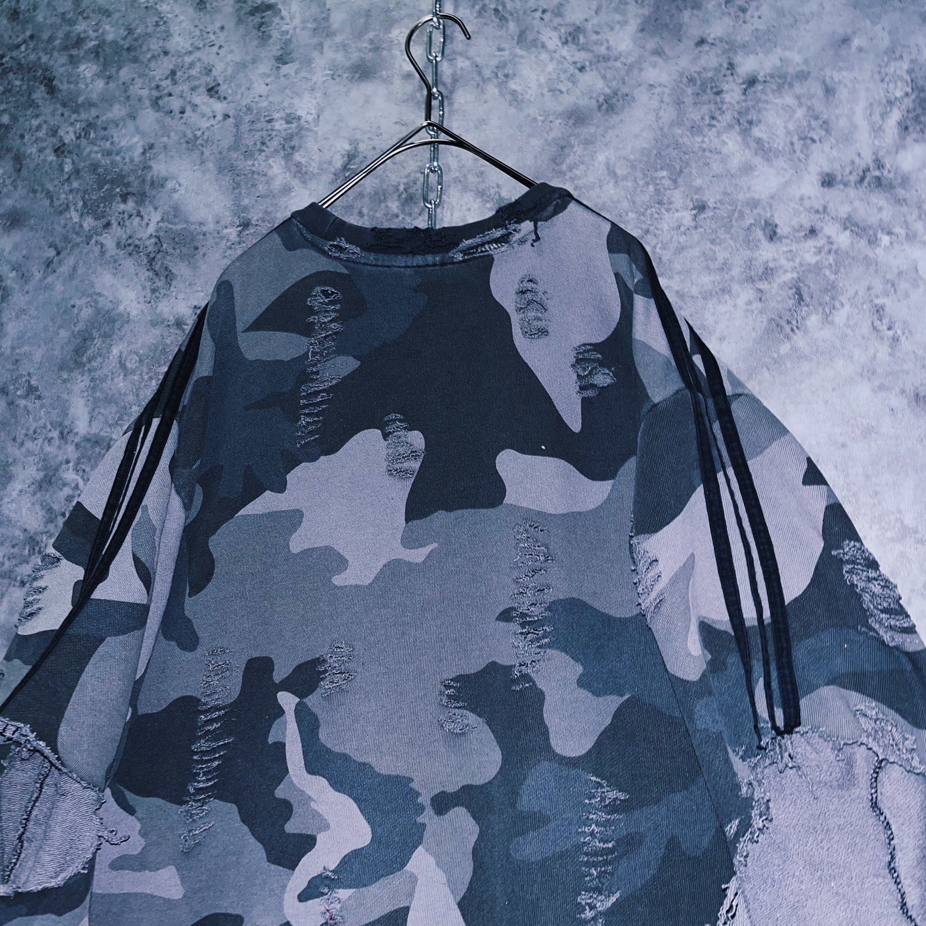 doppio】vintage “adidas” three stripe design boro custom