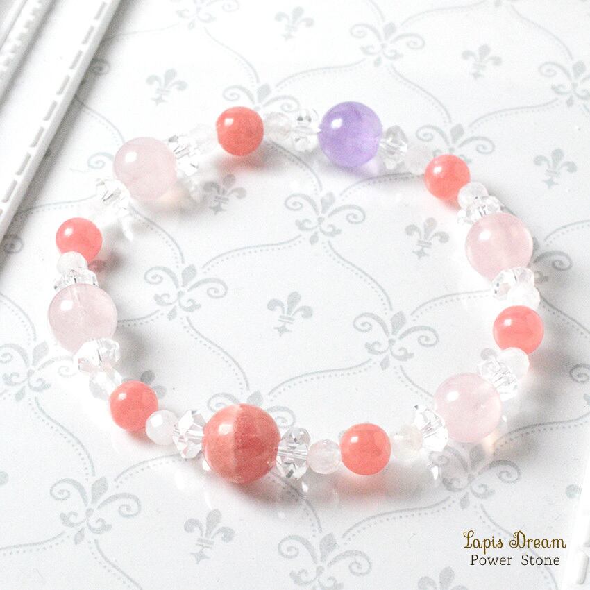 疲れた心をやさしく包み込む 癒しのお守り | インカローズ、ローズクォーツのパワーストーン ブレスレット