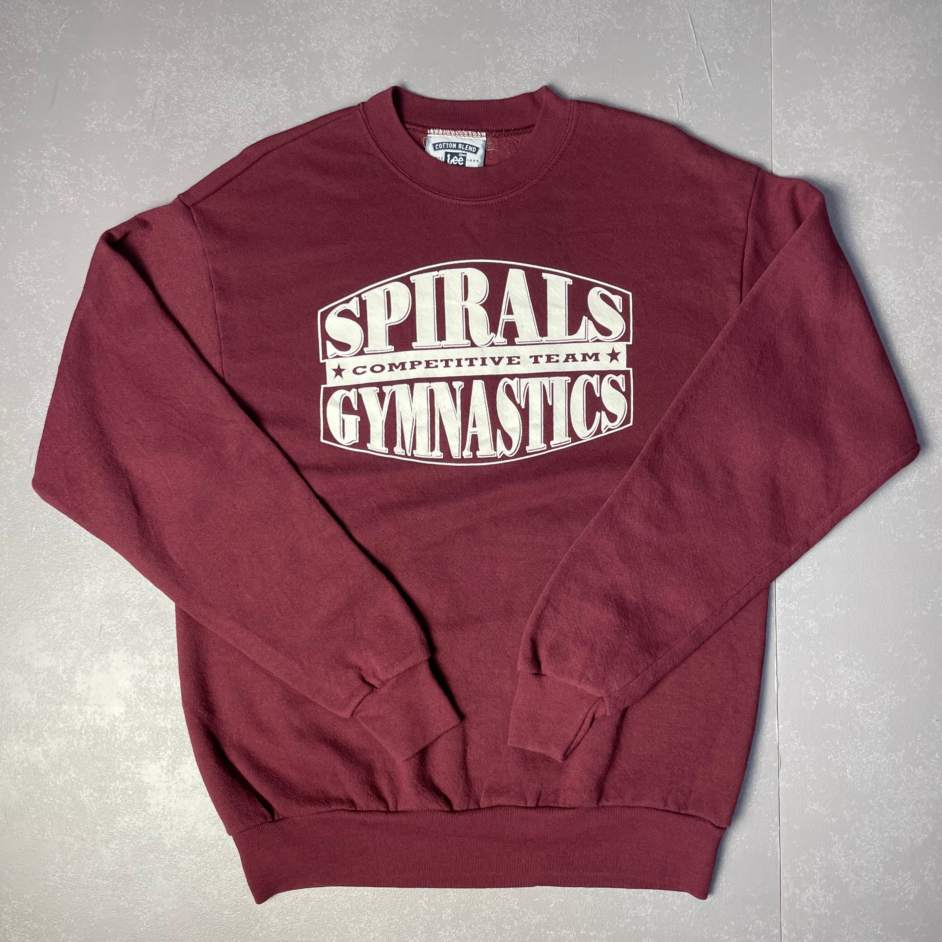 90年代 USA製 Lee リー 胸 プリント スウェットシャツ メンズS 古着 プルオーバー トレーナー 90S ヴィンテージ ビンテージ ワインレッド 赤色【トレーナー】
