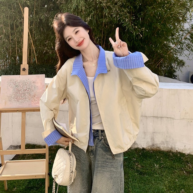 【outer】フェイクレイヤードジャケット Q8222