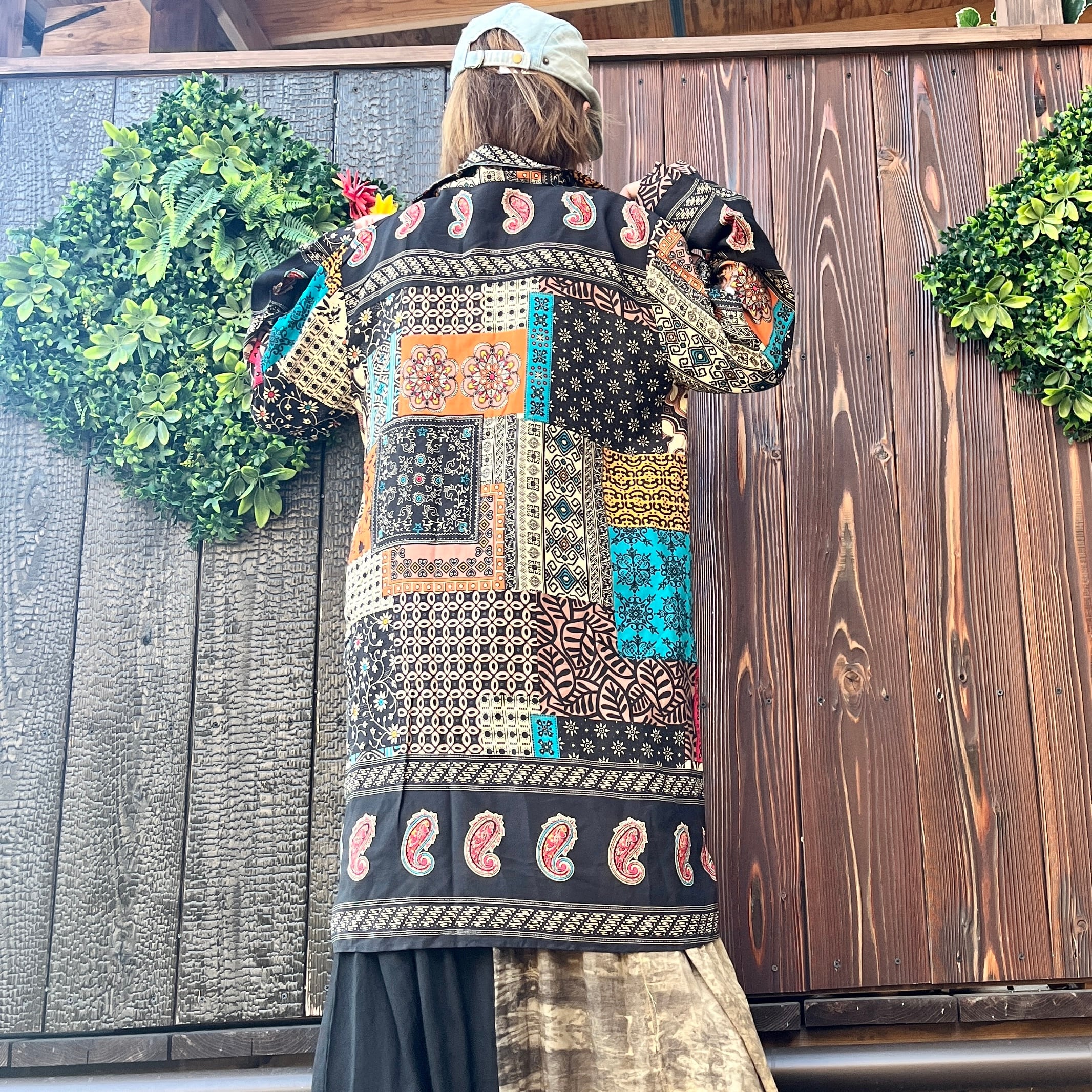 パッチワーク柄シャツ | アジアン雑貨ルチュ