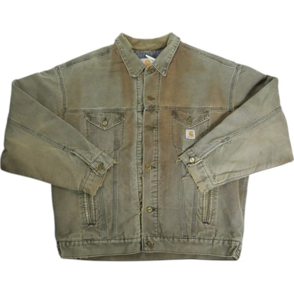 Size【XL相当】 VINTAGE ヴィンテージ Carhartt Trucker Jacket Feded