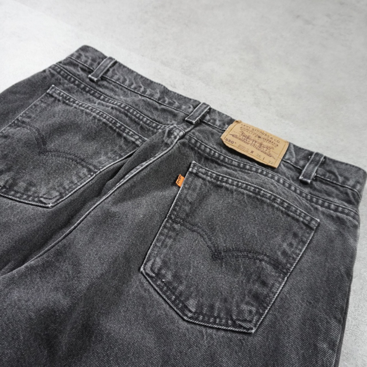 90s Levi's 550 black denim "made in USA" W36L32 古着 - 9