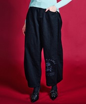 COOLA BASEコットンワイドスナップパンツ (BLACK) CQ-47089