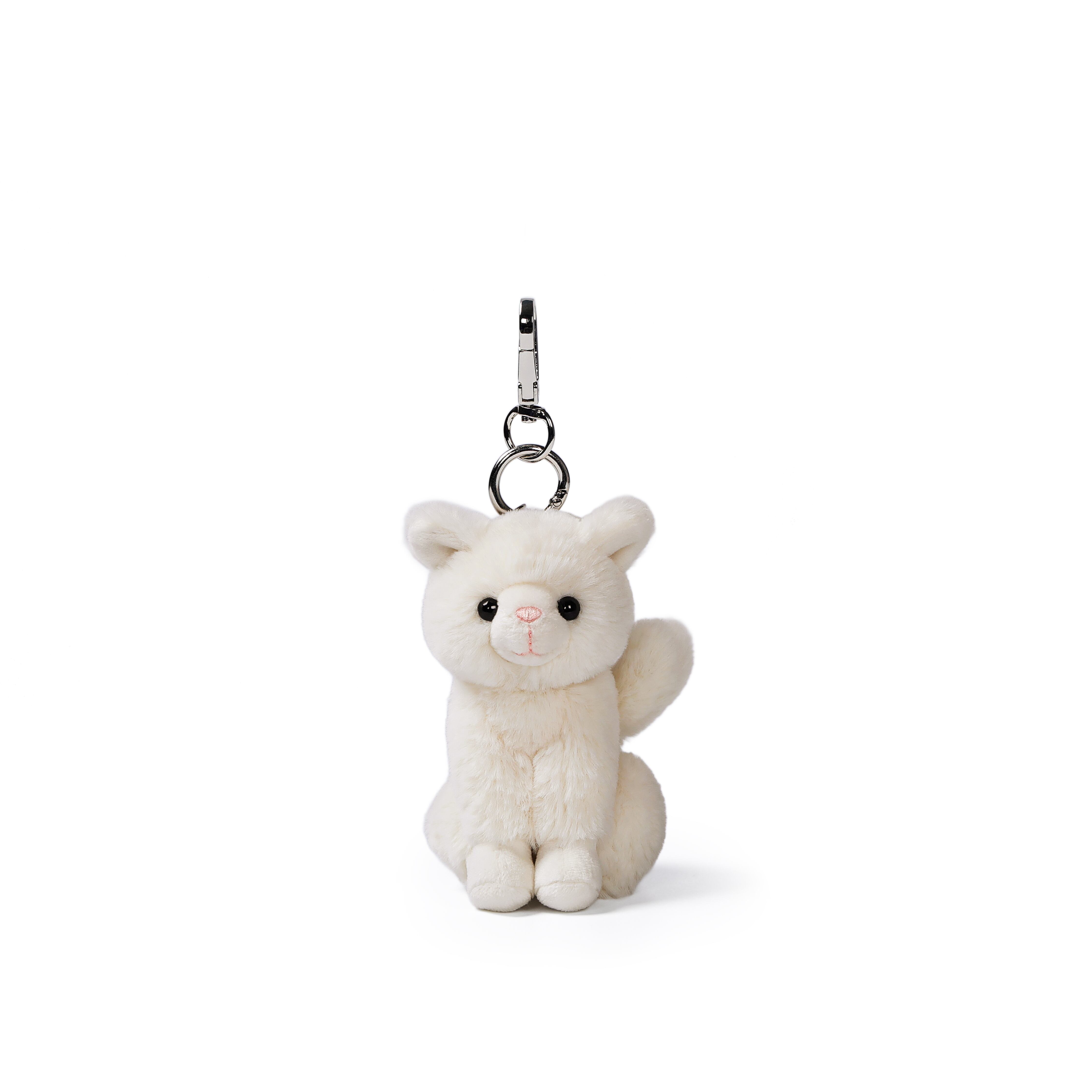 Well-behaved White Cat Bag Charm_MC600230