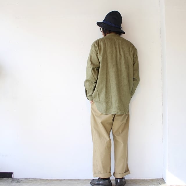 HAVERSACK C/Lグリーンデニムバンドカラーシャツ 822325 | C.COUNTLY