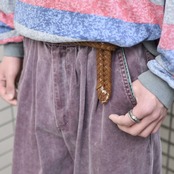 INFAVOR good fade 3tuck cotton pants burgundy