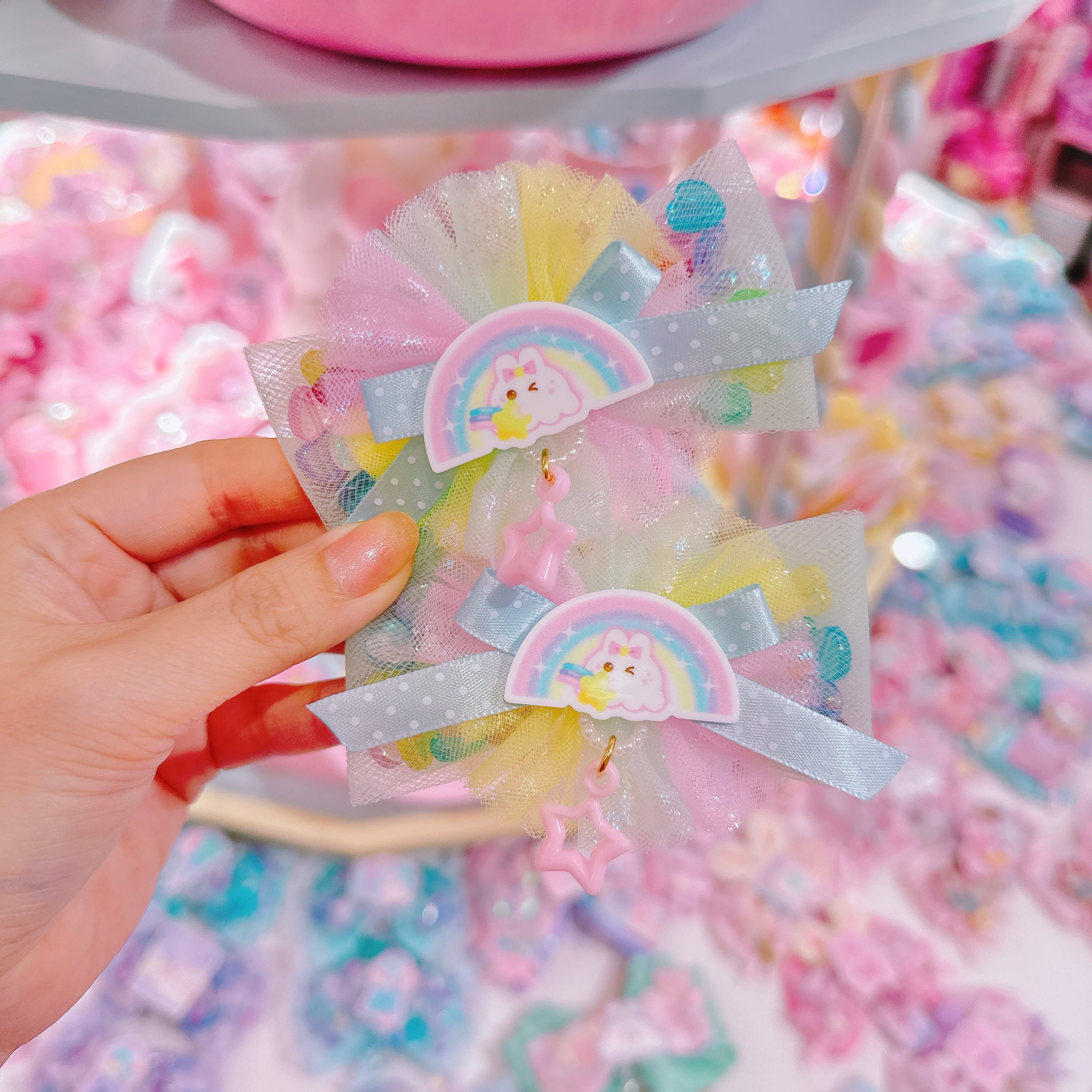 【P6】5-10シャカシャカツインヘアゴム