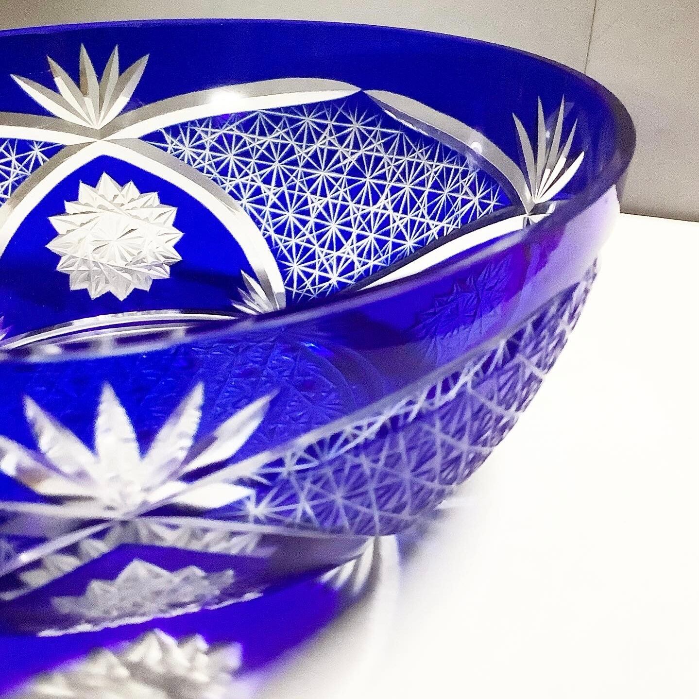 切子鉢切子時代物そうめん鉢アンティーク