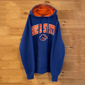 【STADIUM ATHLETICS】カレッジ スウェット パーカー フーディ 刺繍ロゴ ボイシ州立大学 Boise State Broncos football M US古着