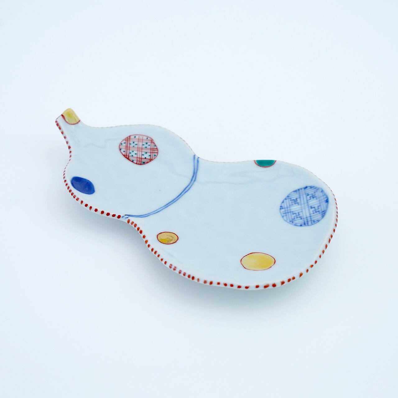 古伊万里丸紋 瓢型前菜皿