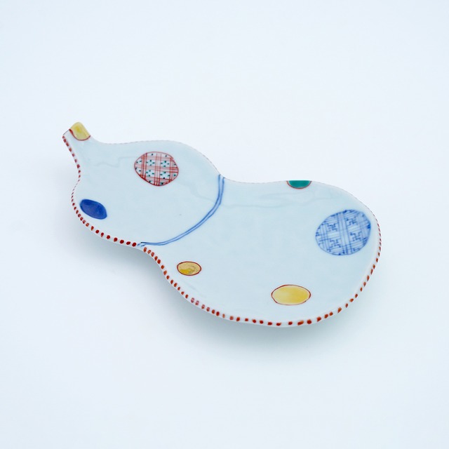 古伊万里丸紋 瓢型前菜皿