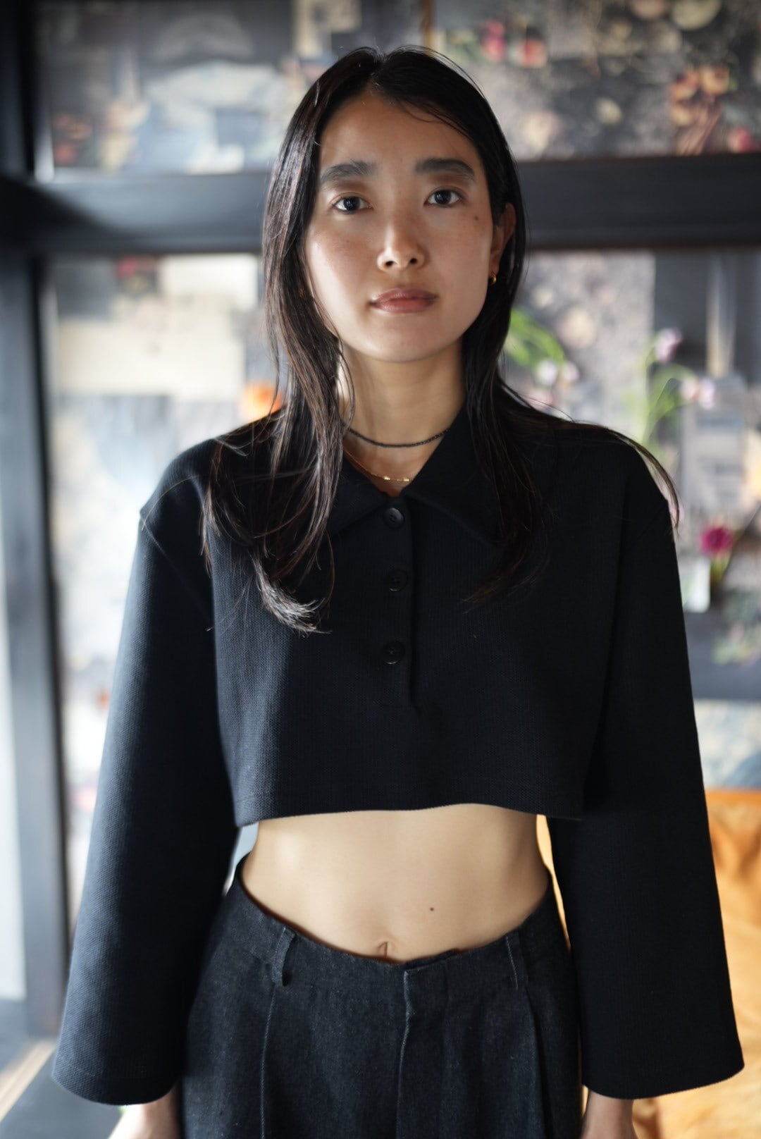 ポロシャツ MOON TREE PLANET POLO brack MOON TREE PLANET - POLO black | MOON TREE PLANET