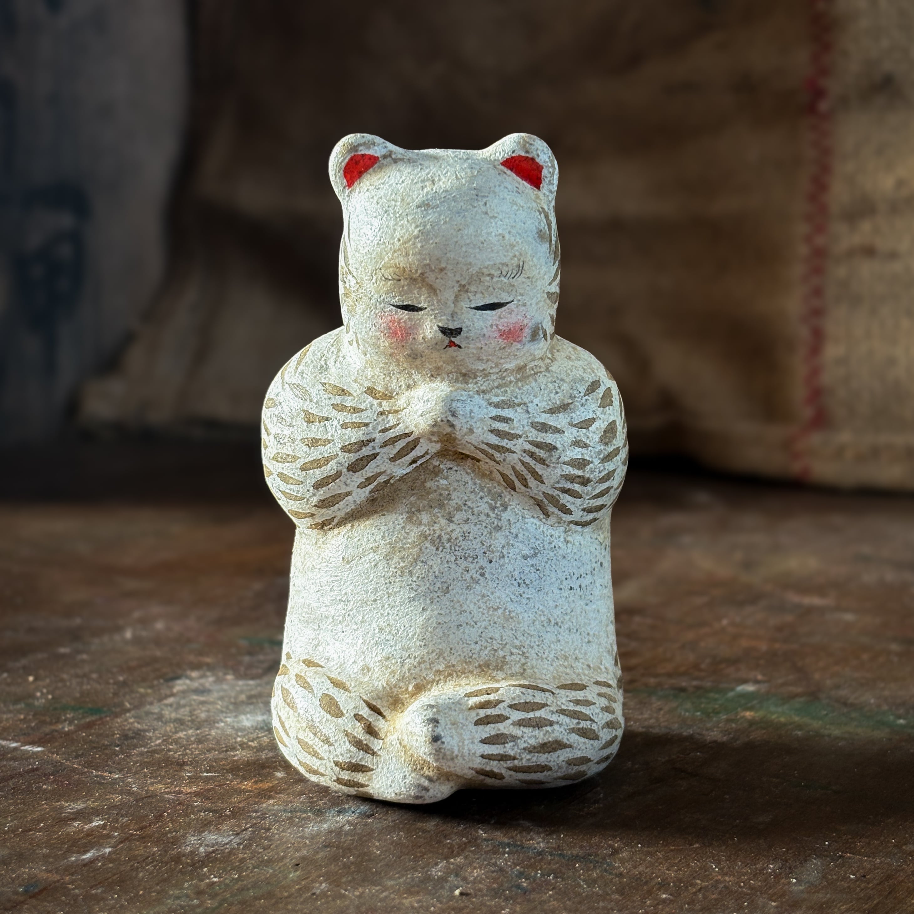 人形作家ハヤシダイスケさん『仏様のぬいぐるみ』 少し大きめの護法善神像。 #daisukehayashiart #dh土人形 #仏像