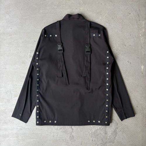 GEOFFREY B SMALL / Snap buttoned nylon shirt