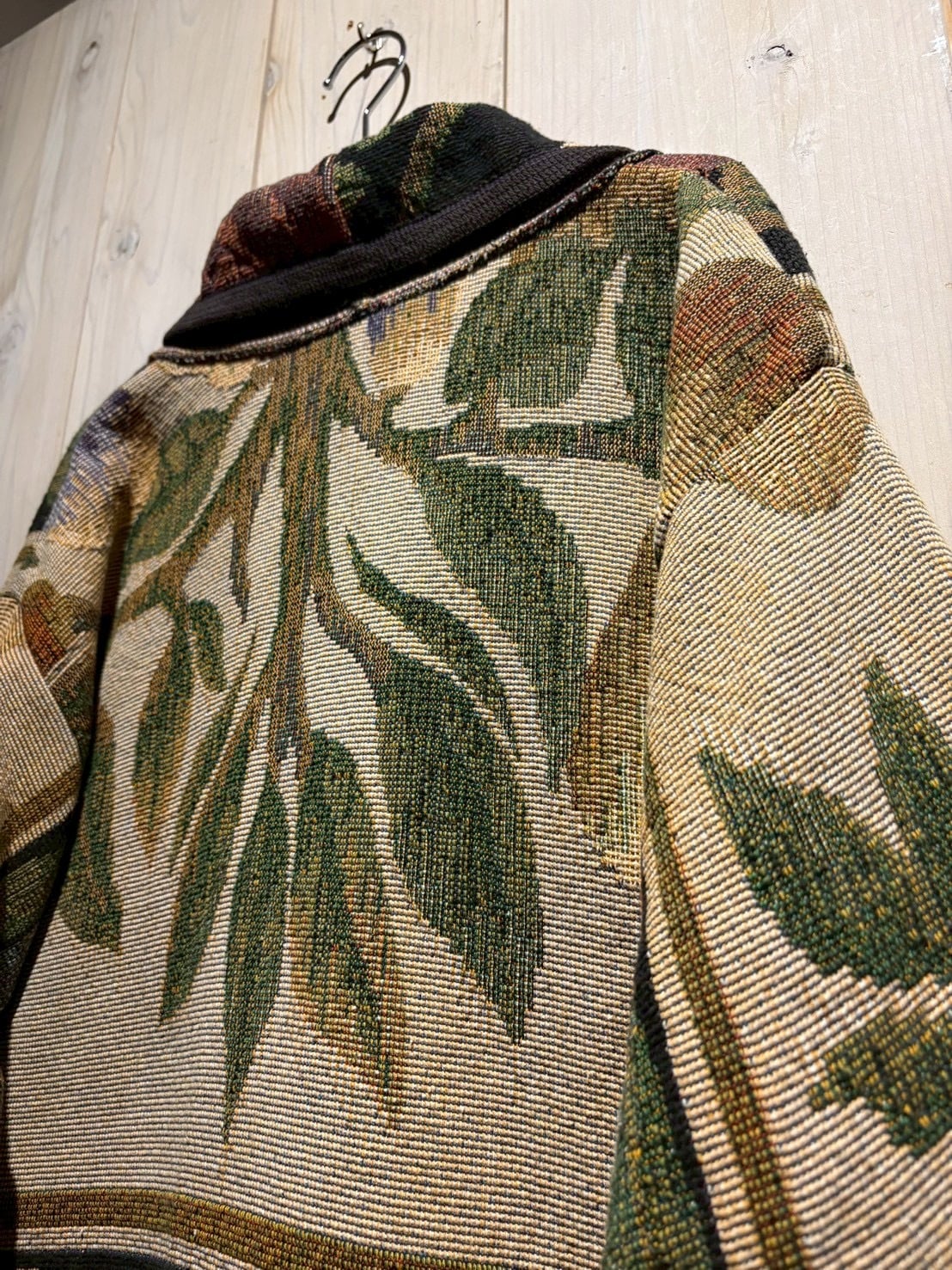 a.k.a.C.a.k.a vintage】Flower Pattern Vintage Loose Goblin Jacket