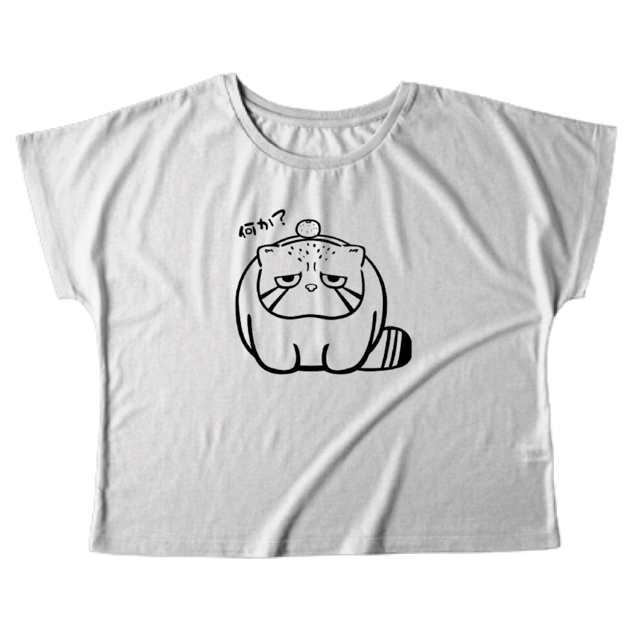 ドルマンTシャツ（レディース）★マヌルネコ【グレー】
