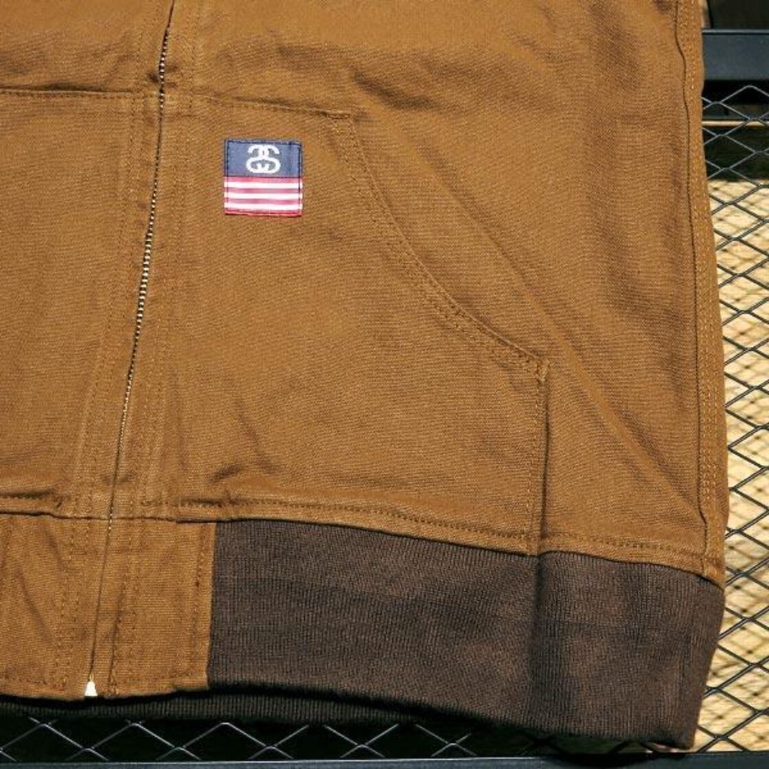 美品】stussy ステューシー ブルゾン メッシュ ベージュ M 美品 