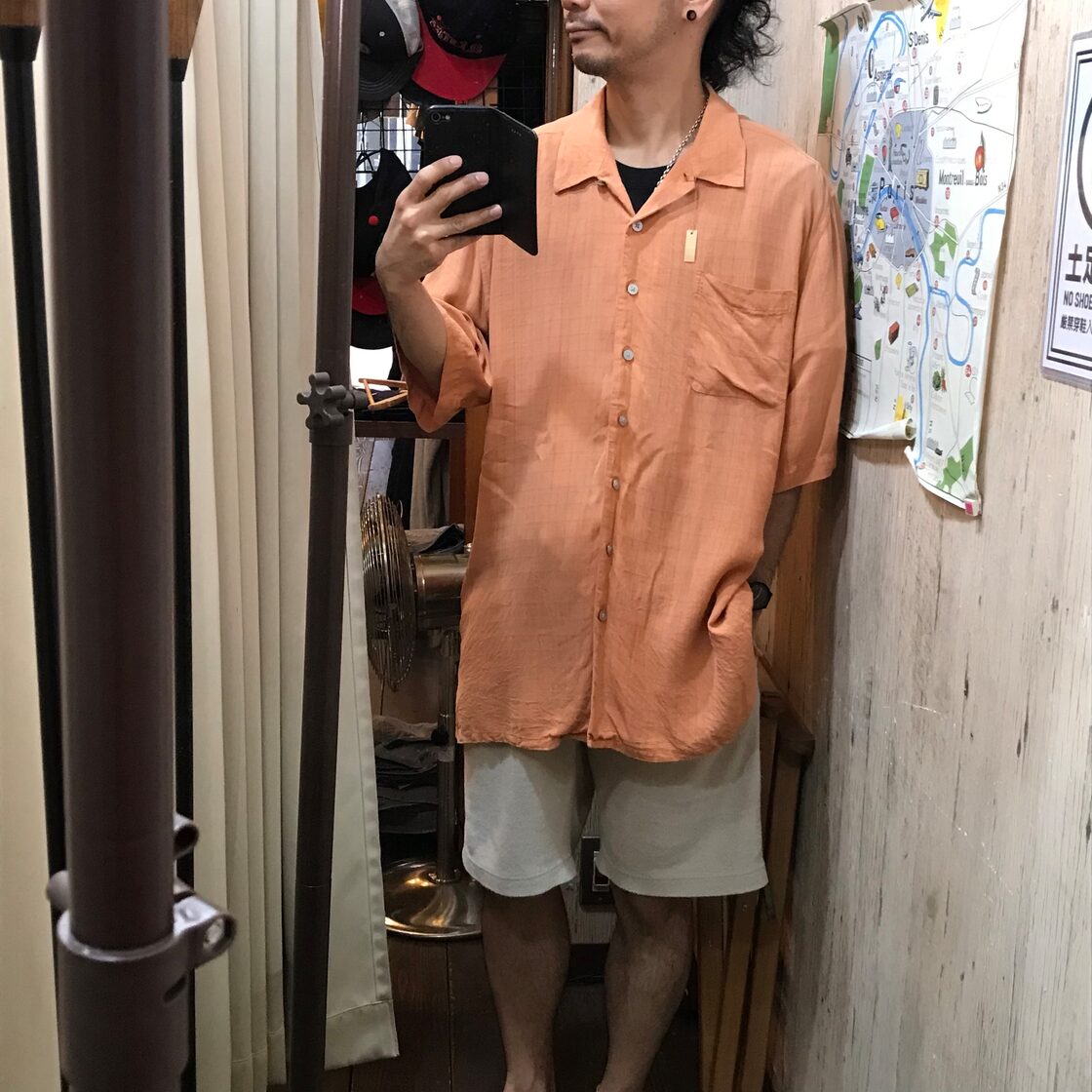 croft&barrow クロフトアンドバロー シルク製半袖シャツ L 古着 (1413 