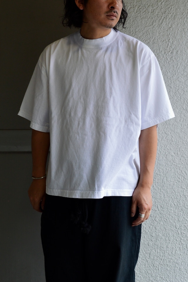 SHAKA WEAR garment dye 7.5oz drop wide fit heavy weight tee USA cotton WHITE/BLACK シャカウェアー ガーメントダイTシャツ