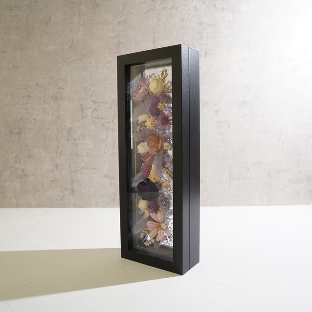 【パープル】フレームフラワー 長方形 花畑タイプ FR-26≪限定１点≫