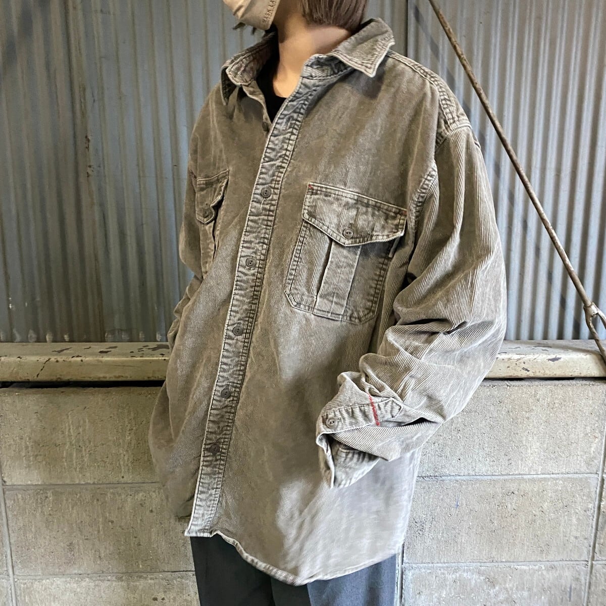 WOOLRICH ウールリッチ コーデュロイ ワークシャツ メンズXL 古着