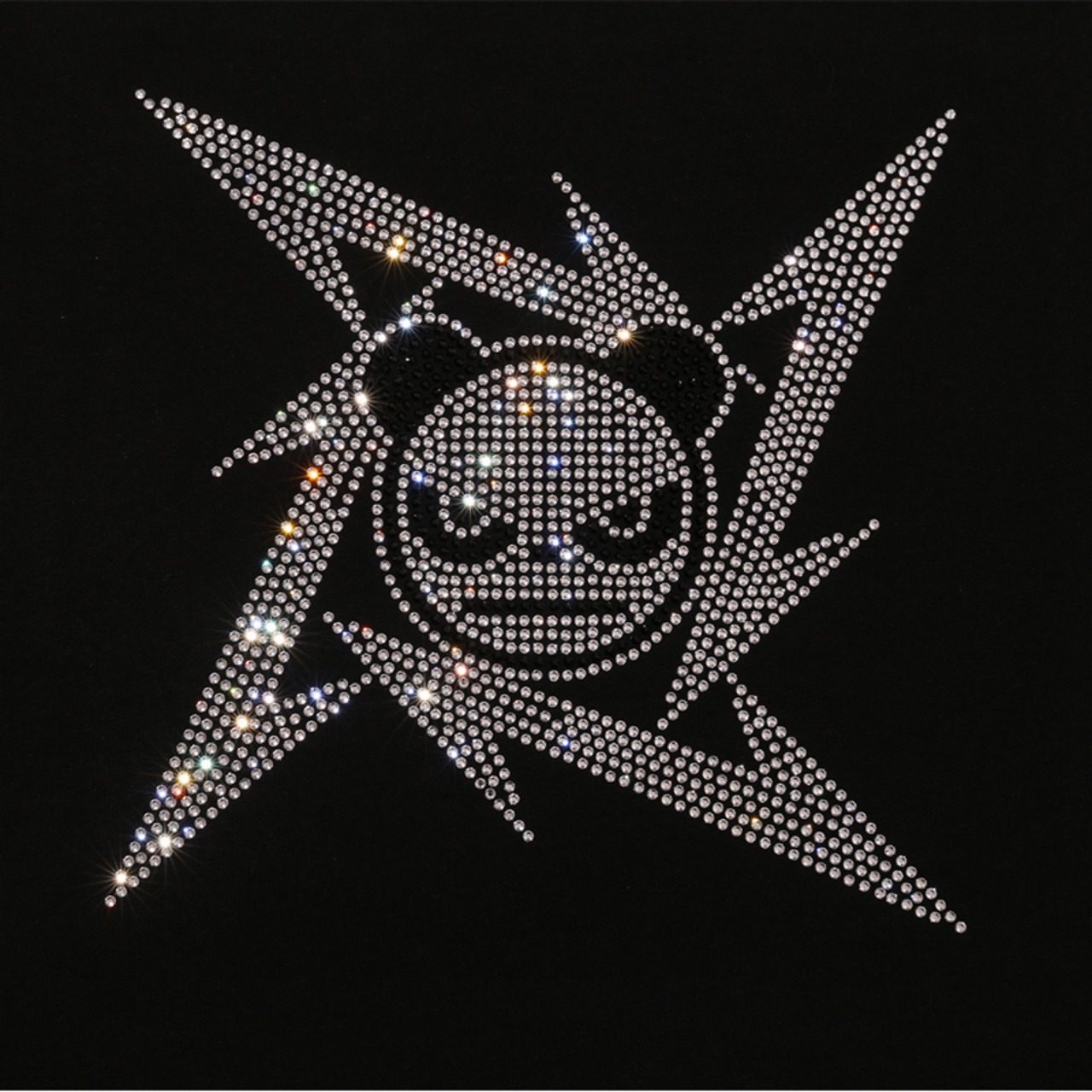 【HIPANDA ハイパンダ】メンズ ラインストーン Tシャツ MEN'S RHINESTONE SHORT-SLEEVED T-SHIRT / WHITE・BLACK