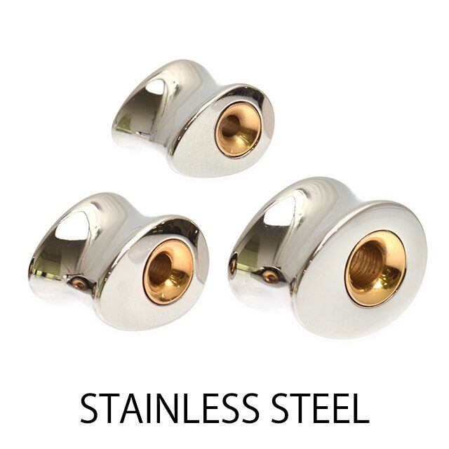 ボディピアス 16mm ティアドロップ INゴールド ダブルフレア ラージ