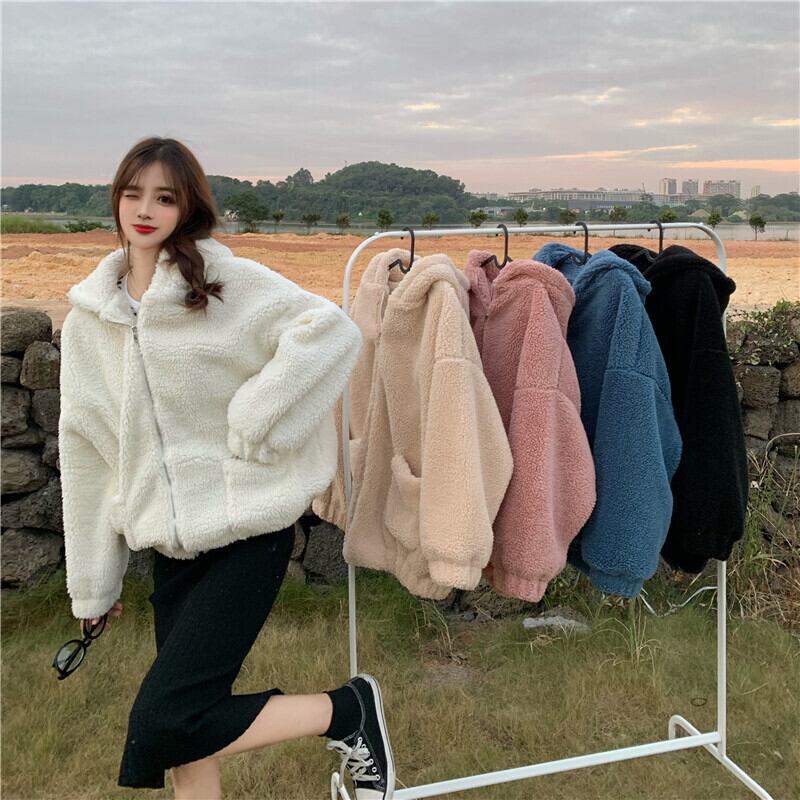 ウールコート ホワイトルーズフードトップス オータムウィンター 秋物 冬物 ブラックストロベリース89943242890