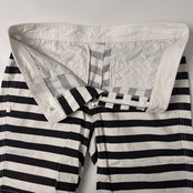 Jack Bunny ジャックバニー PEARLY GATES ボーダー ハーフパンツ ショーツ 4/ブラック ホワイト/ゴルフ