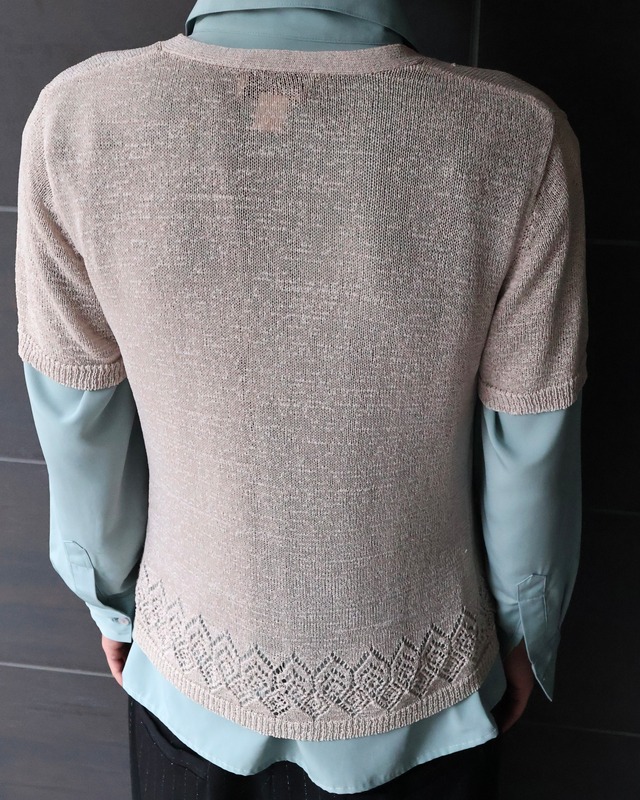 coloring sheer half sleeve cardigan
