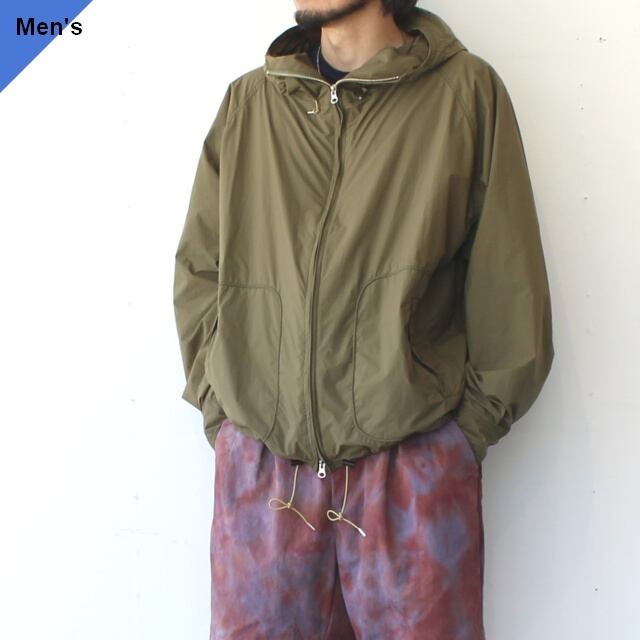 melple ナイロンZIPフードジャケット N.R.N.R Hooded Jacket (Olive)