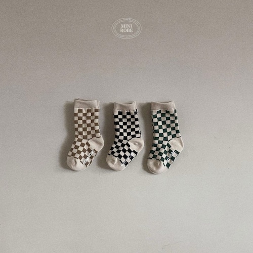 minirobe25wn_Checkerboard Socks
