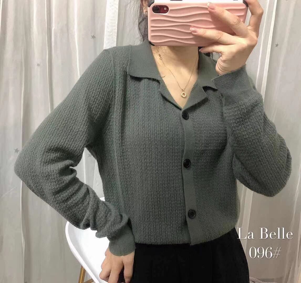 針抜きオープンカラーカーディガン