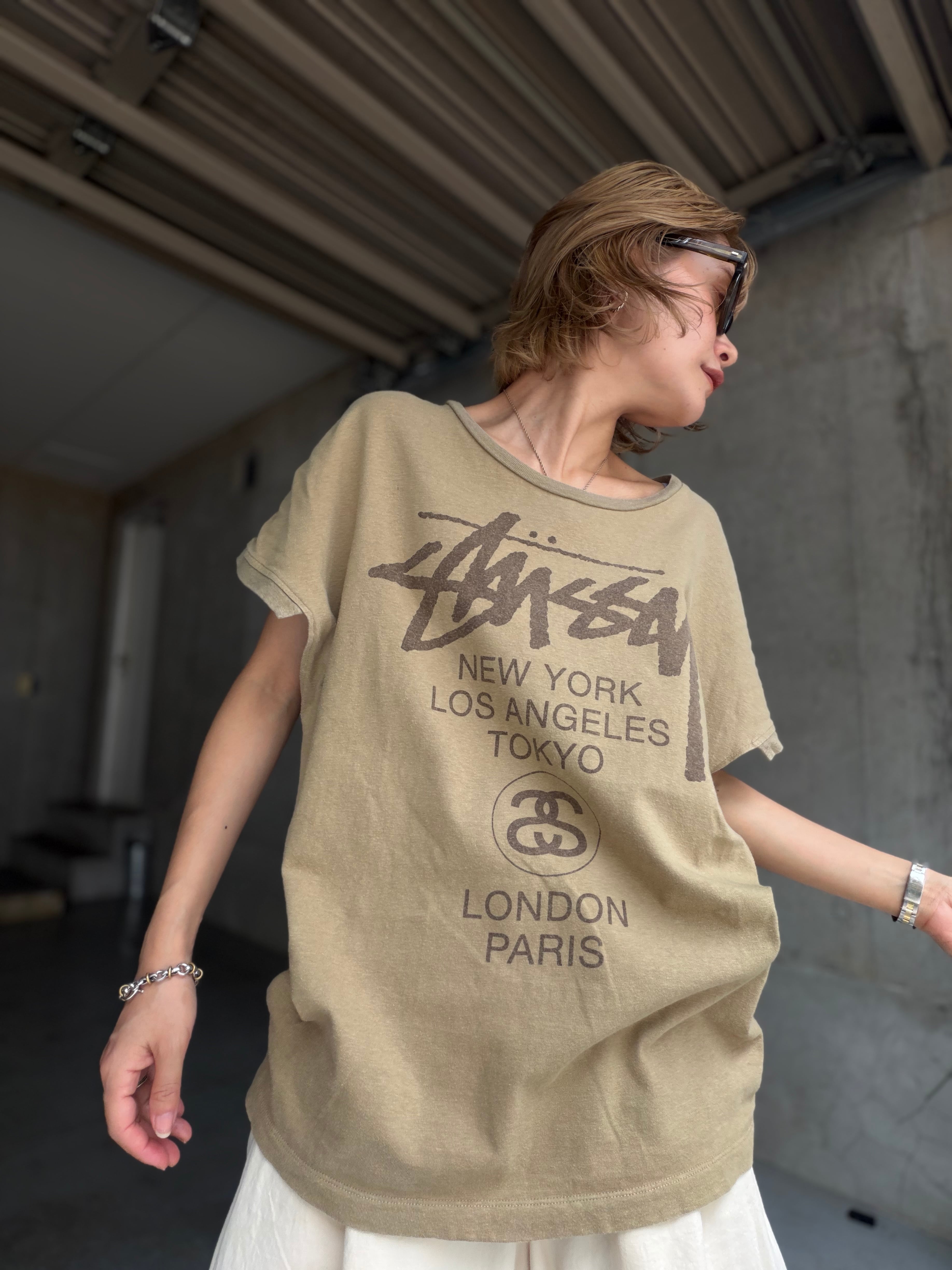 (CS2379)STUSSY world tour T-shirt made in Japan